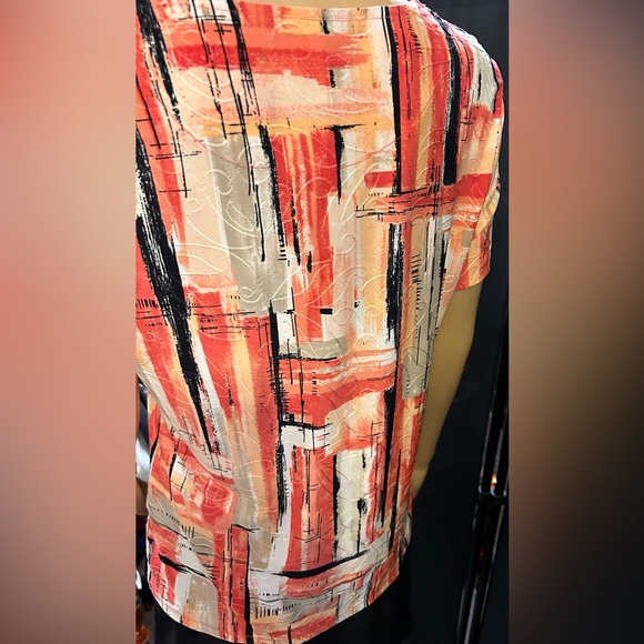 JM Collection short sleeve blouse sz M - Picture 3 of 6